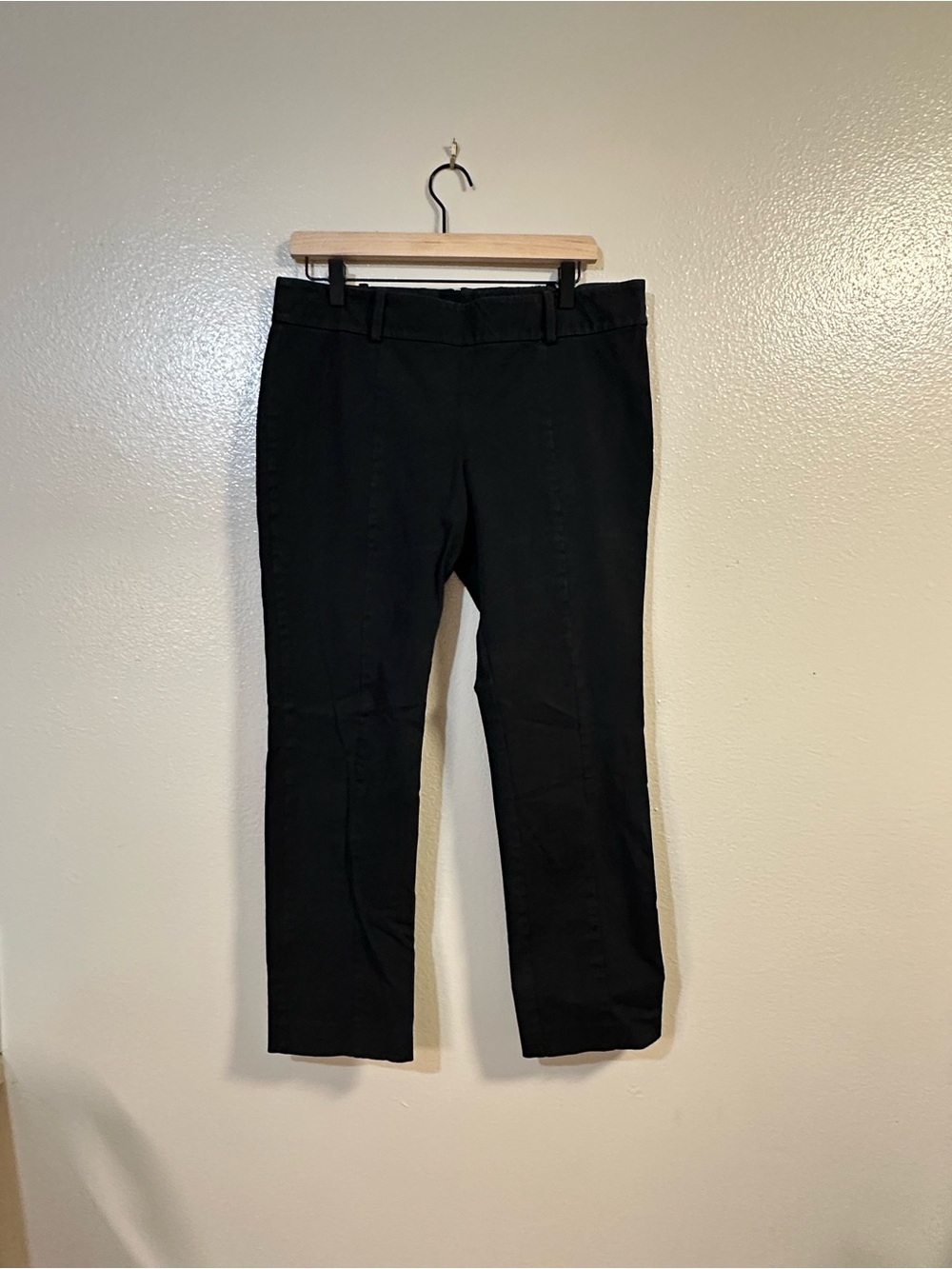 Ann Taylor Black Straight-Leg Trousers
